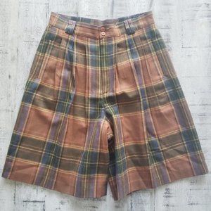 Vintage Plaid Culottes Shorts Sz 12